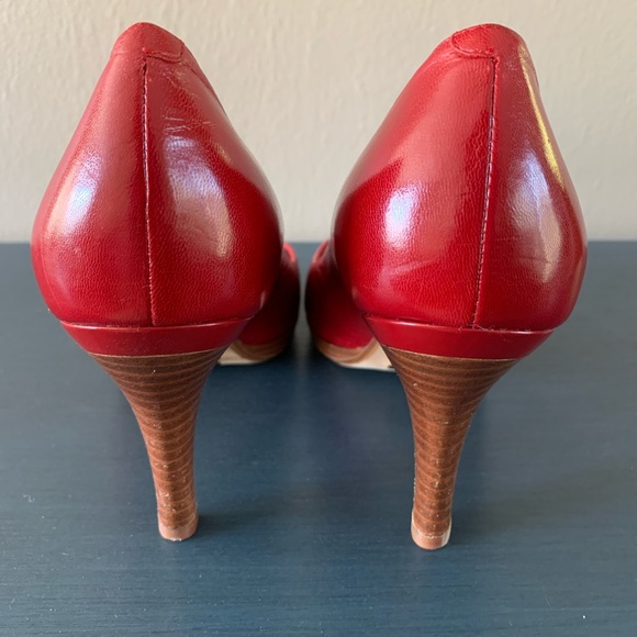 RED Cole Haan Peep Toe Pumps - Picture 3 of 7